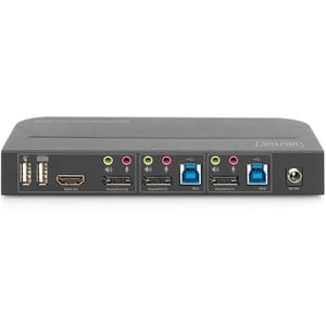 Digitus DS-12850 KVM Switchbox - 2 Computer(s) - 1 Local User(s) - 4096 x 2160 - 6 x USB - 1 x HDMI - 3 x DisplayPort - De