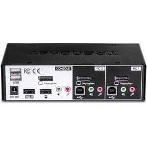 TRENDnet TK-241DP KVM Switchbox - TAA Compliant - 2 Computer(s) - 1 Local User(s) - 3840 x 2160 - 50 Hz, 60 Hz - 6 x USB -