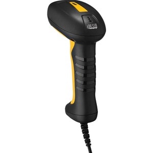 Adesso NuScan 2400U Industrial, Warehouse, Hospitality Handheld Barcode Scanner - Cable Connectivity - Yellow - 200 scan/s