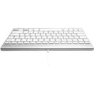 Macally Compact Brushed Metal USB Wired Keyboard For Mac And PC - Cable Connectivity - USB Type A Interface - 78 Key(s) - 