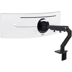 HX Monitor Arm mit HeavyDuty-Gelenk in Schwarz, Tischhalterung mit patentierter CF-Technologie für ultrabreite Curved Moni