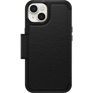 OtterBox Strada Carrying Case (Folio) Apple iPhone 13 Smartphone - Black - Drop Resistant - Leather Body