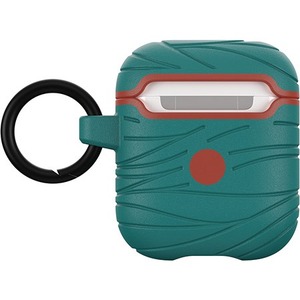 LifeProof Carrying Case Apple AirPods - Down Under (Green/Orange) - Recycled Plastic Body - Carabiner Clip - 78.2 mm Heigh