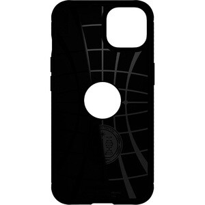Spigen Rugged Armor Rugged Case for Apple iPhone 13 Smartphone - Textured - Matte Black - Carbon Fiber, Glossy - Thermopla