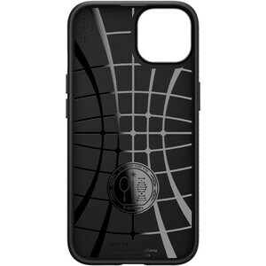 Spigen Liquid Air Case for Apple iPhone 13 Smartphone - Geometric Pattern - Matte Black - OEM - Matte - Shock Absorbing, D