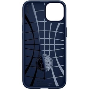 Spigen Liquid Air Case for Apple iPhone 13 Smartphone - Geometric Pattern - Navy Blue - OEM - Matte - Shock Absorbing, Dro