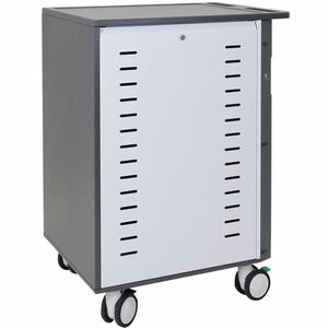 Ergotron YES36 Charging Cart - 27.22 kg Capacity - 4 Casters - 101.60 mm Caster Size - Wood, Vinyl - White, Grey - For 36 