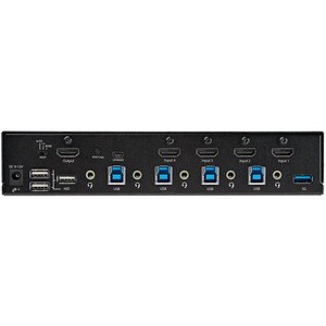 StarTech.com KVM Switch HDMI a 4 porte e monitor singolo 4K 60Hz - Switch KVM per PC desktop - 2x USB 3.0 Hub (5Gbps) -Tas