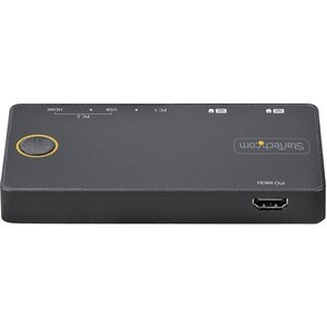 2 Port Hybrid KVM Switch HDMI + USB-A & USB-C, 4K 60Hz HDMI 2.0 Monitor - 2 Computer - 1 Lokaler Benutzer(n) - 3840 x 2160