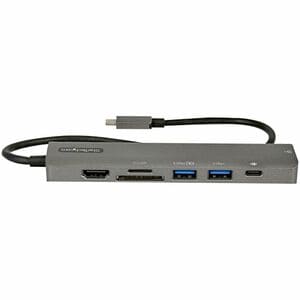 StarTech.com USB C Multiport Adapter, USB-C to 4K 60Hz HDMI 2.0, 100W PD Pass-through, SD, USB, GbE, USB Type-C Mini Dock,