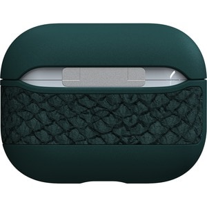 Njord SL14082 Carrying Case Apple AirPods Pro - Green - Acrylonitrile Butadiene Styrene (ABS), Salmon Leather Body - 30 mm