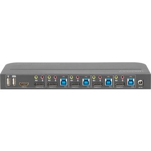 Digitus DS-12890 KVM-Switchbox - 4 Computer - 2 Lokaler Benutzer(n) - 4096 x 2160 - 50 Hz, 60 Hz - 8 x USB - Ja - 1 x HDMI