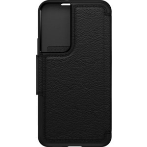 OtterBox Strada Carrying Case (Folio) Samsung Galaxy S22 Smartphone - Shadow Black - Drop Resistant - Genuine Leather Body