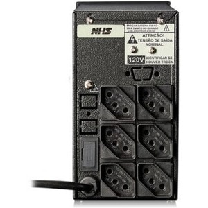 NOBREAK NHS MINI SENOIDAL (600VA/B.7AH/PRETO/RS232)
