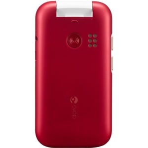 Doro 6880 128 MB Feature Phone - 0,7 cm (0,3 Zoll) Flexibler faltbarer Bildschirm QVGA 320 x 240 - 64 MB RAM - 4G - Rot - 