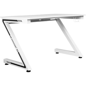 AKRACING Sierra Gaming Desk - Powder Coated Rectangle Top - Z-shaped Base - White