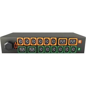 Vertiv Geist MG03E2R1-16PB43-3PS6B2H10-S PDU - Monitorizado - 2P+E (IP44) - 12 x U-Lock IEC 60320 C13, 4 x bloqueio em U I