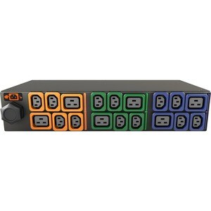 Vertiv Geist MG03E2R0-18PB63-2PS56B2H10-S PDU - Monitorizado - 3P+N+E (IP44) - 12 x U-Lock IEC 60320 C13, 6 x bloqueio em 