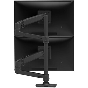 Ergotron Desk Mount for Monitor, Display, TV - Matte Black - Height Adjustable - 2 Display(s) Supported - 101.6 cm (40") S