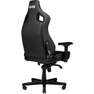 Next Level Racing Elite Gaming Chair Black Leather Edition - For Game - Leather, Aluminum, Suede, PU Leather - Black