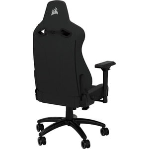 Corsair TC200 Gaming Chair - Soft Fabric - Black/Black - For Gaming - Fabric, Steel, Foam, Memory Foam - Black