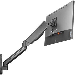 Digitus Wall Mount for Monitor, Flat Panel Display, Curved Screen Display, LCD Display - Matte Black - Height Adjustable -