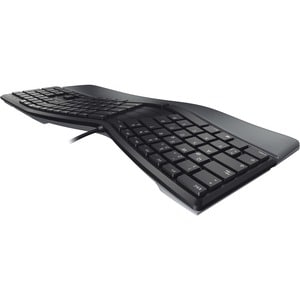CHERRY ERGO KC 4500 Keyboard - Cable Connectivity - USB Interface - English (US) - QWERTZ Layout - Black - 109 Key(s) - Co