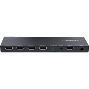 StarTech.com Signal Splitter - Metal - 3840 × 2160 - 1 x HDMI In - 4 x HDMI Out - USB