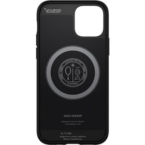 Spigen Mag Armor Case for Apple iPhone 12, iPhone 12 Pro Smartphone - Matte Black - Shock Absorbing, Scratch Resistant - T