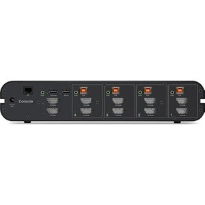 Belkin Secure F1DN204KVM-UNN4 KVM Switchbox - TAA Compliant - 4 Computer(s) - 1 Local User(s) - 3840 x 2160 - 4 x PS/2 Por