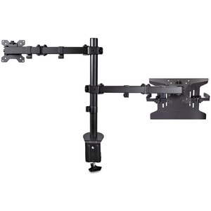 StarTech.com Monitor Arm with VESA Laptop Tray, For a Laptop & Single Display up to 32" , Adjustable Desk Laptop Arm Mount