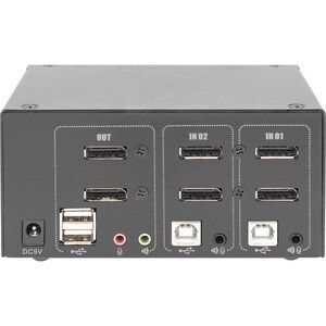 Digitus DS DS-12862 KVM-Switchbox - 2 Computer - 1 Lokaler Benutzer(n) - 3840 x 2160 - Netzwerk (RJ-45) - 5 x USB - USB 2.