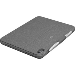 Logitech Combo Touch Keyboard/Cover Case Apple, Logitech iPad (10th Generation) Tablet - Oxford Gray - Scrape Resistant, B