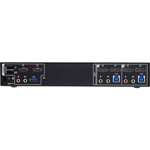 ATEN 2-Port 4K DisplayPort Dual Display Mini-Matrix Boundless KVM Switch - 2 Computer(s) - 1 Local User(s) - 4096 x 2160 -