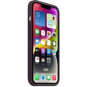 Apple Case for Apple iPhone 14 Smartphone - Elderberry - Silky, Soft-touch - Scratch Resistant, Drop Resistant - Silicone,