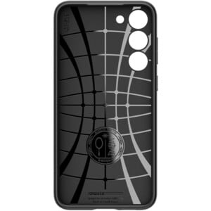 Spigen Liquid Air Case for Samsung Galaxy S23 Smartphone - Geometric Design - Matte Black - Drop Resistant, Anti-slip, Sho