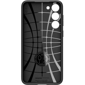 Spigen Liquid Air Case for Samsung Galaxy S23 Smartphone - Matte Textured, Geometric Design - Matte Black - Anti-slip, Dro