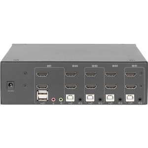 Digitus KVM-Switch, 4-Port, Dual-Display, 4K, HDMI®. Tastatur Porttyp: USB, Maus-Porttyp: USB, Video Porttyp: HDMI. HD-Typ