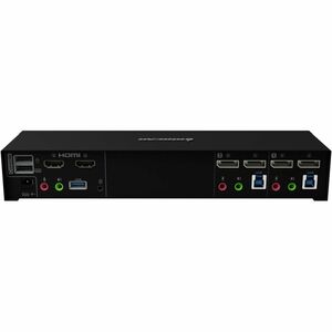 IOGEAR 2-Port 4K Dual View DisplayPort Matrix KVMP - 2 Computer(s) - 1 Local User(s) - 4K - 4096 x 2160 - 6 x USB - 2 x HD