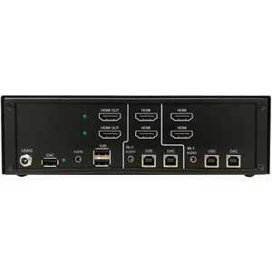 Tripp Lite series Secure B002-H2AC2-N4 KVM Switchbox - TAA Compliant - 2 Computer(s) - 1 Local User(s) - 3840 x 2160 - 50 