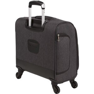 SwissGear SWA5975422146 Travel/Luggage Case (Roller) for 16" Notebook - Heather Gray, Black - Polyester Body - Handle - 16