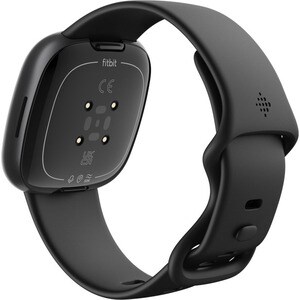 Fitbit Versa 4 FB523 Smart Watch - Negro Body - Monitor de ritmo cardiaco, Sensor del oxímetro de pulso - Teléfono, Mensaj