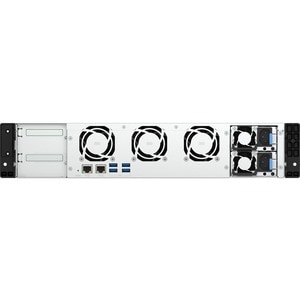 QNAP TS-855eU-RP-8G 8 x Total de compartimentos Sistema de armazenamento SAN/NAS - 5 GB Flash Memory Capacity - Intel Atom