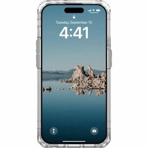 Urban Armor Gear Plyo Rugged Case for Apple iPhone 15 Pro Smartphone - Ice/White - Crystal Clear - Drop Resistant, Yellowi
