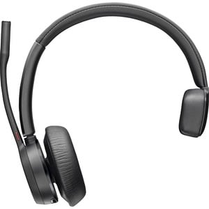 Poly Voyager 4300 UC 4310 Kabel/Kabellos Kopfbügel, Auf den Ohren Mono Headset - Schwarz - Siri, Google Assistant - Monaur