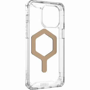 Urban Armor Gear Plyo Rugged Case for Apple iPhone 15 Pro Max Smartphone - Ice/Gold - Crystal Clear - Drop Resistant, Yell