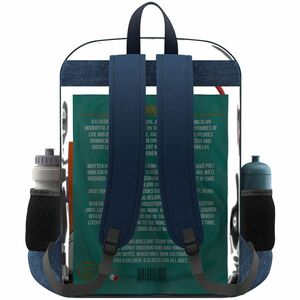 Extreme Clear Backpack w/2 Compartments (See-Through Backpack) - Vinyl Body - Shoulder Strap, Handle