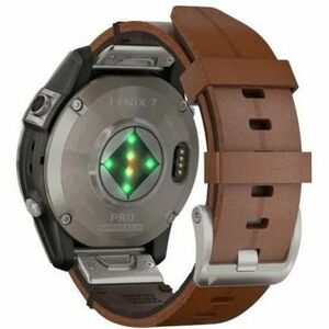 Garmin fēnix 7 Pro Smart Watch - Titanium Case Color - Chestnut Band Color - Titanium Body Material - Fiber Reinforced Pol