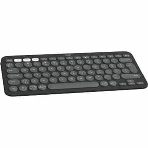 Logitech Pebble Keys 2 K380s Keyboard - Compact - Wireless Connectivity - USB Interface - English (US) - Tonal Graphite - 