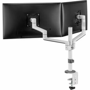 Neomounts Mounting Arm for Monitor - White - Height Adjustable - 2 Display(s) Supported - 43.2 cm to 68.6 cm (27") Screen 